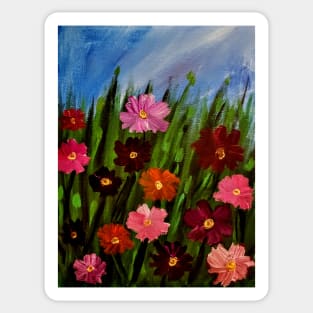 burst of color of wildflowers Sticker